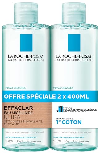 LA ROCHE POSAY lot 2 effaclar eau micel 400ml c125 - vue 2