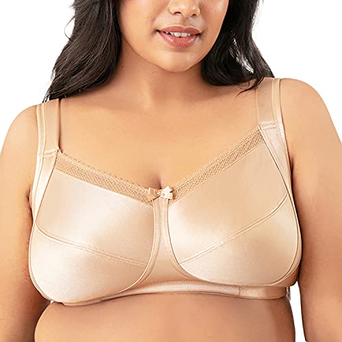 Image of NYKD NYB042 Wirefree Cotton Lined Lift Me Up Non-Padded Full Coverage Bra for Women
