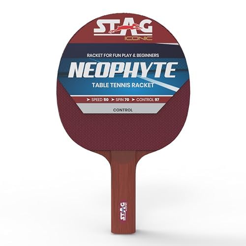 STAG ICONIC 2024 Launch Neophyte Series Table Tennis (T.T) Racquet Discover Ping Pong Game with Vibrant,Playful Colors Beginner Play T.T Racket Perfect for New Players & Recreational Maroon Navy Blue (B0DB57QVFZ) Amazon Price History, Amazon Price Tracker