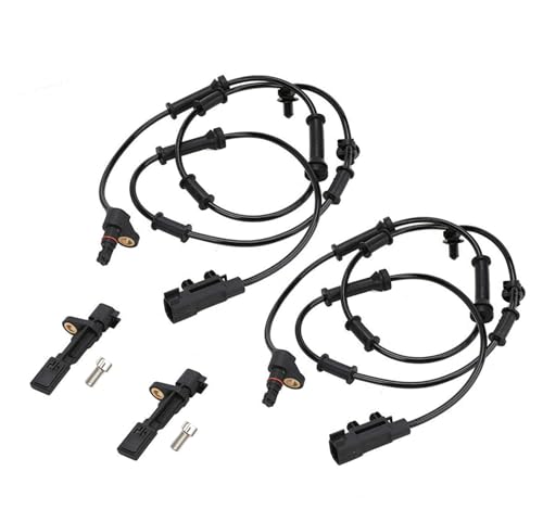 XQSMWF Front Rear ABS Wheel Speed Sensor Compatible with Jeep Wrangler 3.6L 2012-2017 Wrangler 3.8L 2007-2011 68003281AA 68003281AC 52125003AB ALS1918 ALS1932