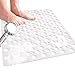 VENUSO Tapis de Douche antiderapant, 53x53 cm carré Tapis de Bain, Lavable en Machine Tapis Baignoire antidérapant avec Ventouse, Blanc