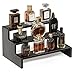ProCase Organizador de Colonia de Madera para Hombres, Expositor de Perfumes de 3 Niveles, Soporte para Fragancias, Velas, Cosméticos y Figuras, Estante para Perfumes y Accesorios - Negro