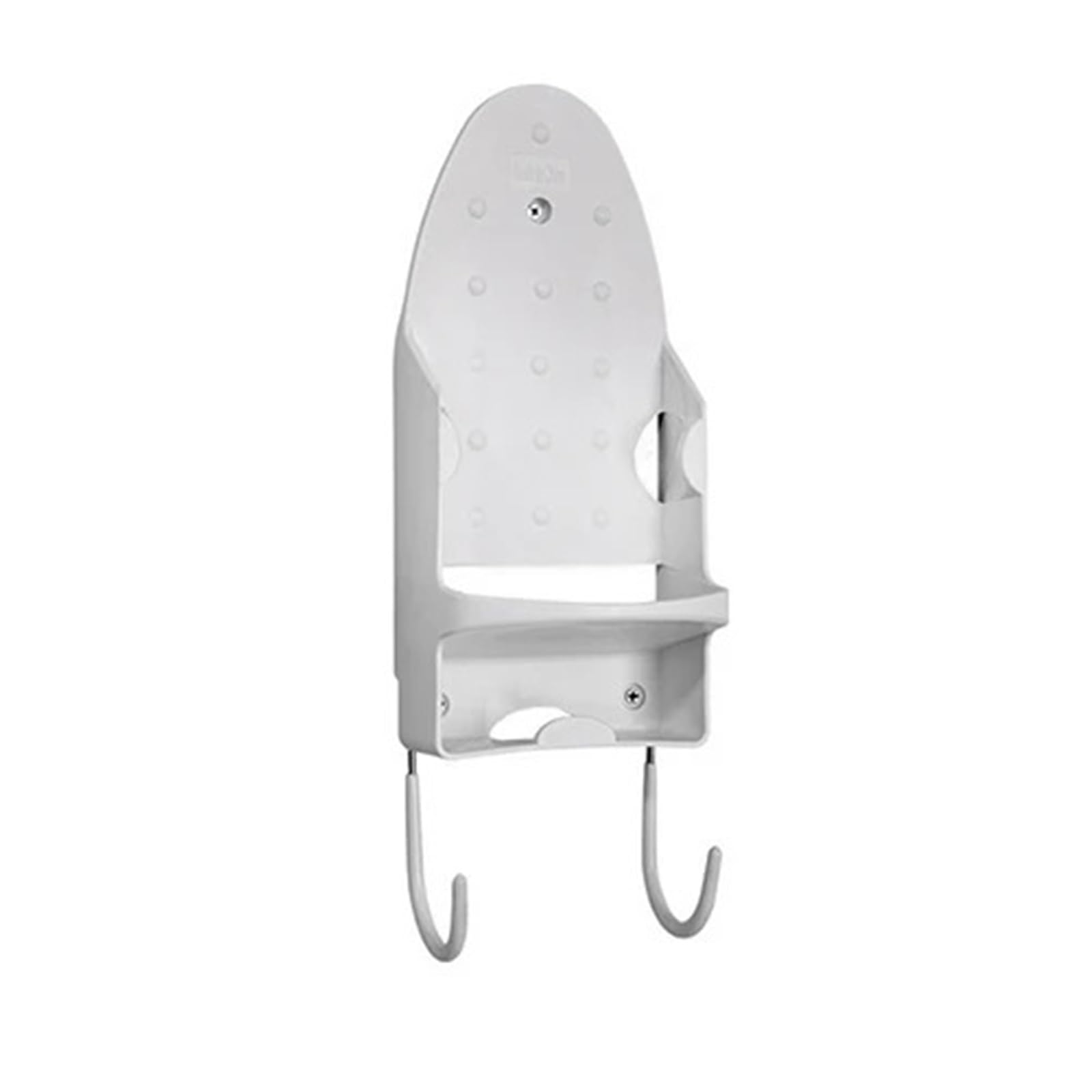 Poggia Ferro da Stiro Porta ASSE da Stiro Appendiabiti Armadio Supporto Parete Portaoggetti in Ferro(White)