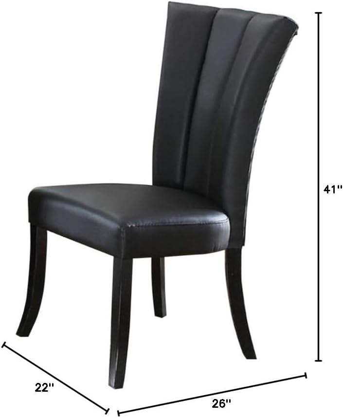 Diagram showing the dimensions of the Benjara dining chair: 26 inches deep, 22 inches wide, and 41 inches high.