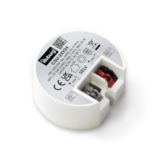 illuburg LED Trafo 24V 24W Flackerfrei für LED Strip Lampe LED Netzteil Treiber Transformator Driver Power Supply
