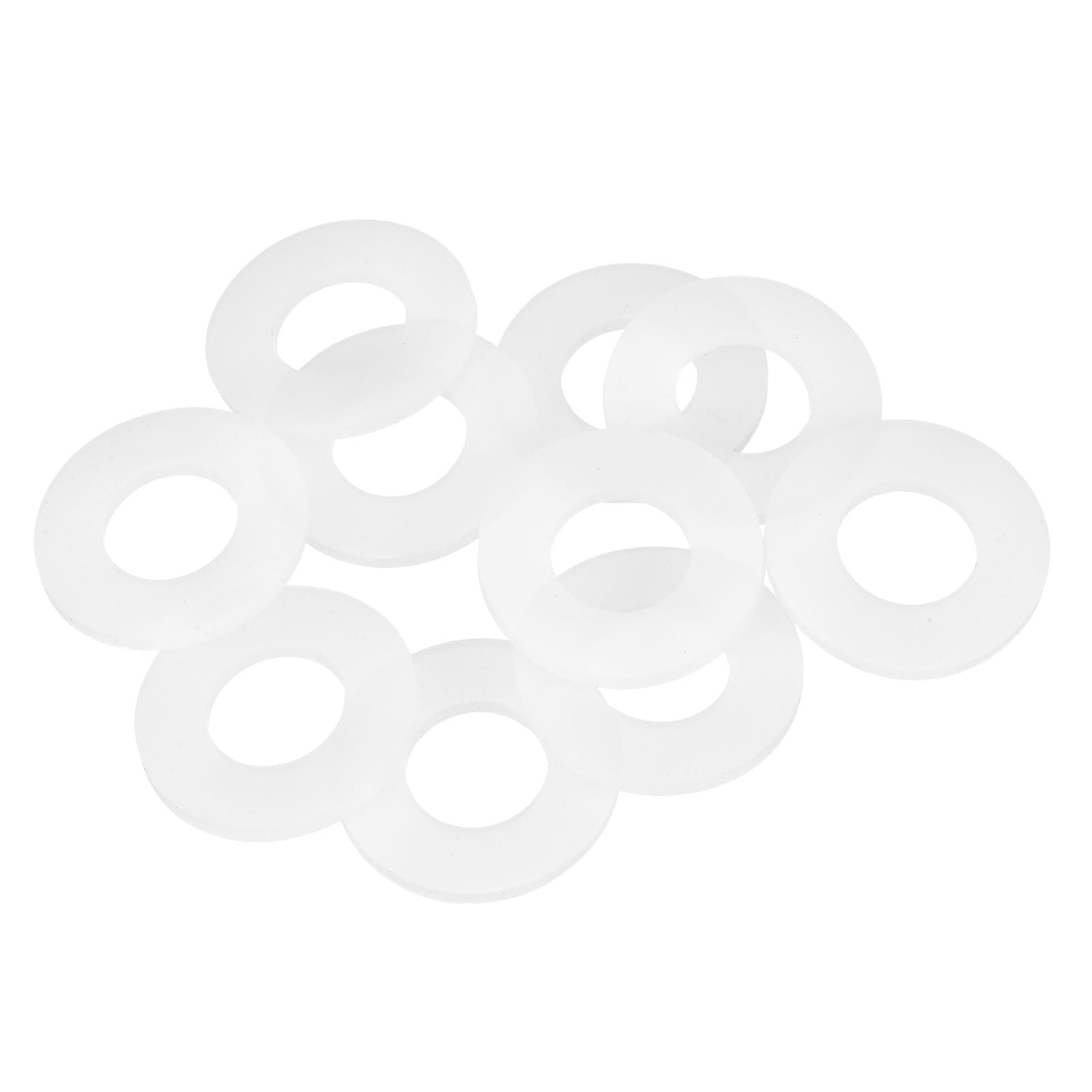 DEFANEX 10pcs M20 Silicone Flat Washer (20mm ID 40mm OD 3mm Thick) - Flexible O-Ring Sealing Fastener Spacer Gasket Washer Grommets Accessories for Faucet Water Hose Valve Pump