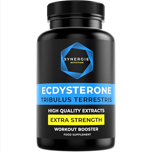 Ecdysteron - Tribulus Terrestris Nahrungsergänzungsmittel von Synergie Nutrition - 400 mg Tribulus-Extrakt mit 90%+ Saponinen - 400 mg Leuzea Carthamoides 20:1 Extrakt - 60 Tagesportionen