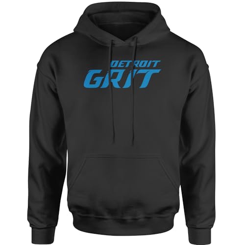 Expression Tees Hoodie Grit Detroit Football Adult X-Large Black