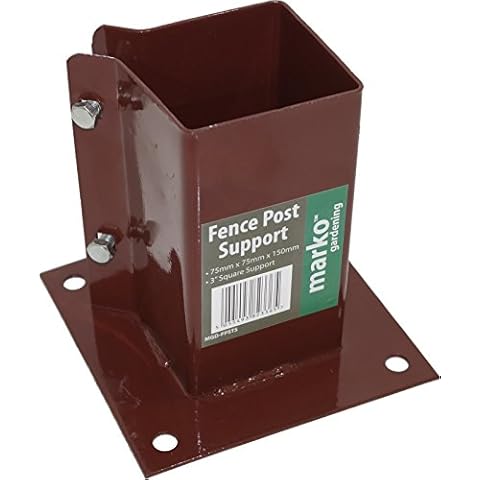 3" Bolt Down Bolt Grip Fence Supports - 75MM Post Timber Holder Like Metpost Cover