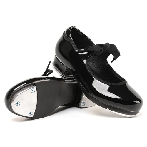 Tap Shoes for Girls Boys, Unisex Kids Tap Dance Shoes for Toddler, Lace-up Mary Jane Tap Shoes2