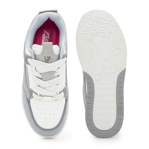 Image of Red Tape Women's Sneakers Blue Pu Round Toe Lace-Up Easy Movement