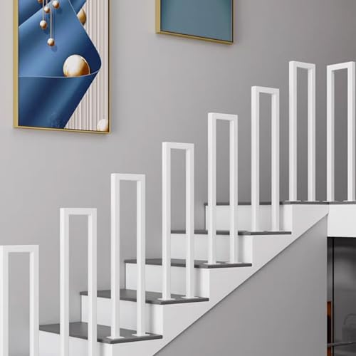 Rampe d'escalier antidérapante en U 50 cm, balustre de sécurité en métal