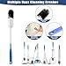 12Pcs Glass Tube Pipe Cleaners Brush Kit,Long Nylon Straw Brush for Glass Funnel and Bottle,17-inch Long Handle,8.2-in Different Diameters Brushes,35-in Flexible Double-Ended Hose Tool (Blue)