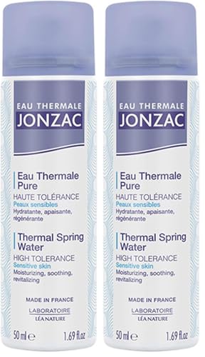 Eau Thermale Jonzac - Eau thermale - Les Essentiels - Hydratante, Apaisante, Régénérante - Tous types de peaux, même sensibles - Aérosol de 50 ml (Lot de 2)