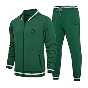 Blandoom Men Tracksuit Set Men’s Basic Stripes Tracksuit Fleece Hoodie Top Bottoms Jogging Joggers Regular Contrast Fleece Hoodie With Joggers London Jogging Suit Gift