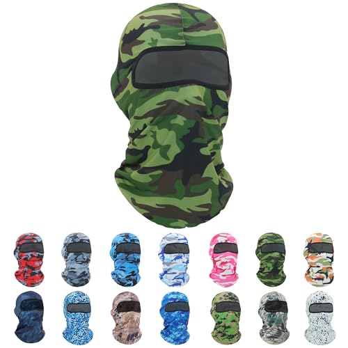 Image of Pukavt 1-6 Pack Balaclava Face Mask, Ski Mask for Men Women, UV Protection Windproof Scarf for Motorcycle Snowboard Cycling