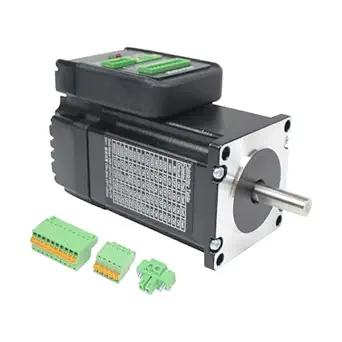 CNCTOPBAOS JSS57P2N Nema23 2N.m Closed Loop Stepper Motor Integrated Digital Hybrid Servo Drive System 24-48V DC RS232 with 1000 Encoder line for Robots,Cutting,Marking,CNC Router Engraving Machine