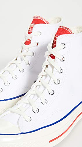 Image of Converse Men's Chuck 70 Twisted Tongue High Top Sneakers, White /University Red /Egret, 8.5 Medium US