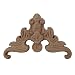 Gaodpz Retro Vintage unlackierter Holzschnitzerei Aufkleber Ecke Holz Antike Dekoration Home Floral Figur Miniatur Antike Wohnkultur (Farbe : 8X8CM)