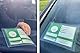 Cardpicker Glasmagnet Parkausweishalter Windschutzscheibe Parkausweis Halter Hülle -Parklizenz- selbsthaftend ADAC geprüft