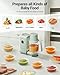 Bear Baby Food Maker with Two Layer Steam Baskets, Multifunction Baby Food Processor Steamer Puree Blender, Baby Food Mill with Bottle Warming Sterili-zing Auto Cleaning Function, BPA-Free