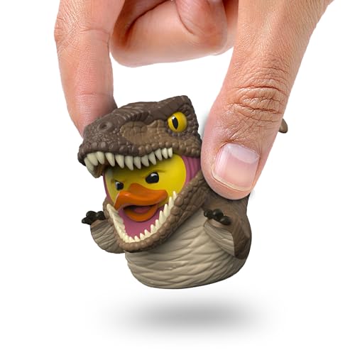TUBBZ Mini: Jurassic Park - Velociraptor figura mini colecionável de pato de borracha disfarçado