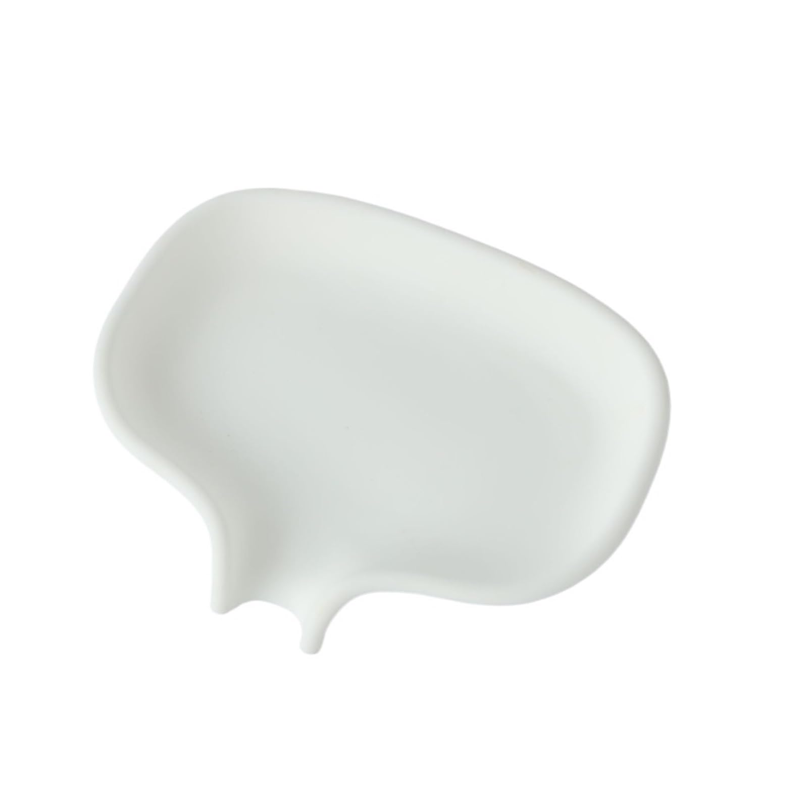 Jabonera Antideslizante, 3 Piezas. Jabonera De Silicona con Desagüe Multicolor 14x11cm(White)