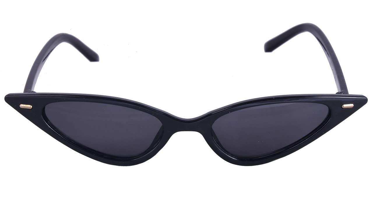 Cateye Sunglasses For Girls&Women.Black Color UV Protected Lens.Black Color Frame.Size-SMALL.-image-22