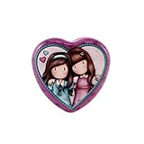 Material: Metall SANTORO Gorjuss Cityscape - Herzdose - Pillendose - Friends Walk Together