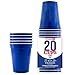Pack de x20 Original Blue Cups Officiels | Gobelets Américains 53cl Bleus | Beer Pong | Qualité Premium | Gobelets en Plastique Réutilisables | Lavables Main et Lave-Vaisselle | OriginalCup®
