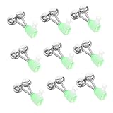 ADOCARN 釣り用ベル 釣り竿用ベル ツインアラームベル プラスチックと合金素材 クリップ式ロッド先端固定 10個セット 夜釣り対応