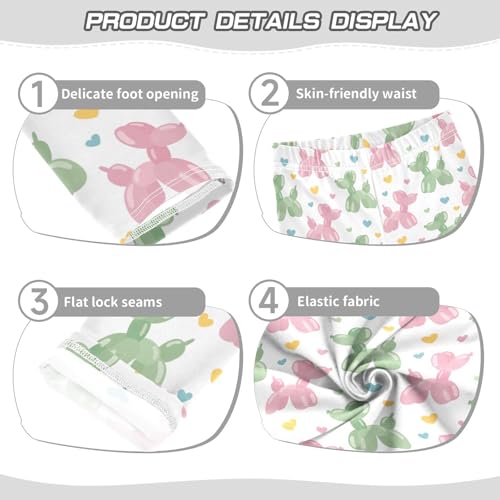 Colorful Balloon Girls Leggings,Workout Leggings for Girls Toddler Athletic Leggings Size for 3-10T3