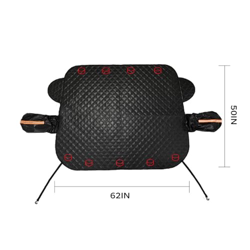 Image of Winter Auto Accessories, Windshield Snow Cover with Magnetic Edge, Ice and Snow Windshield Cover for Cars, SUVs, RVs, Vans and Trucks