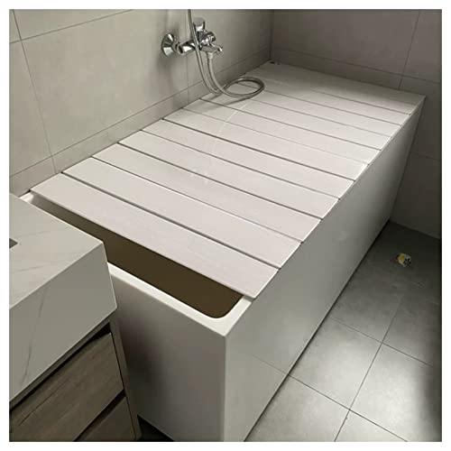 Cubierta de bañera de PVC con estante de almacenamiento ajustable 2
