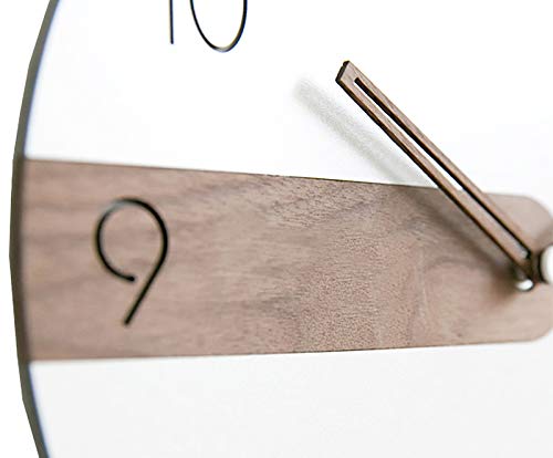 Modern Minimalist Exposed Wood Silent Wall Clock (Numerical) #TOP2