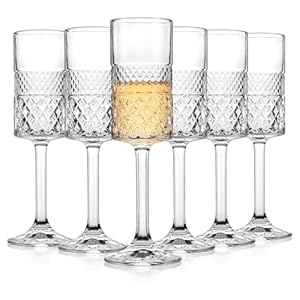 Cambareign Sektgläser 6er Set, 200ml Kristall Champagner Gläser, Bleifreie Quadratisch Sektgläser Glas, Geschenk für Geburtstag, Hochzeit, Jahrestag