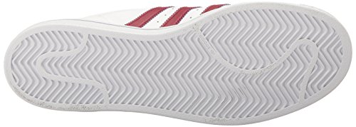 Image of adidas Originals Women's Superstar Sneaker, White /Collegiate Burgundy /Gold Metallic, 7.5