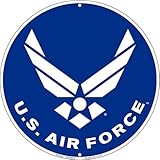 Liphontcta USAF Military Logo Aluminum Sign - Air Force Service Branch Home Wall Decor
