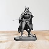 Unpainted DND Tiefling Female Rogue Miniature Figurine, Tabletop Gaming Collectible, Fantasy World, Ideal Gift for Dungeon Masters and Collectors - Designed by MZ4250