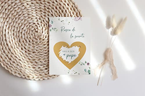 Image of Jolicoon Tarjeta de rascar Vas a ser papa con sobre - Anunciar embarazo papa