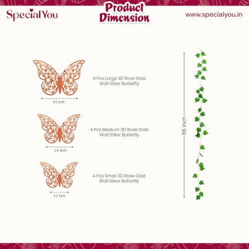 Image of SpecialYou Butterfly Theme Birthday Decoration Kit with Purple & Pink Balloons Green Fake Vines for Birthday Decoration Items, Pastel Balloons for Birthday Decor Kit -43 Pcs