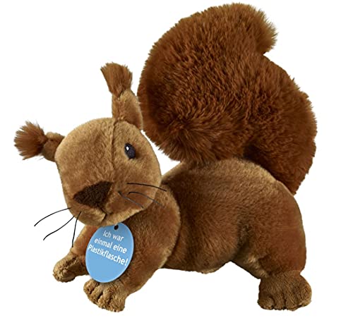 Bauer Spielwaren I Like My Planet - Eichhörnchen: Kuscheltier aus softem Plüsch, hergestellt aus recycelten PET-Flaschen, 100% recycelt, 20 cm, braun (12962)