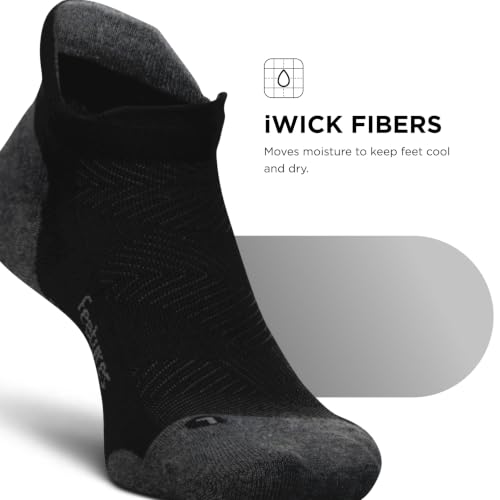 Image of Feetures Elite Max Cushion No Show Tab - Running Socks for Men & Women, Athletic Compression Socks, Moisture Wicking