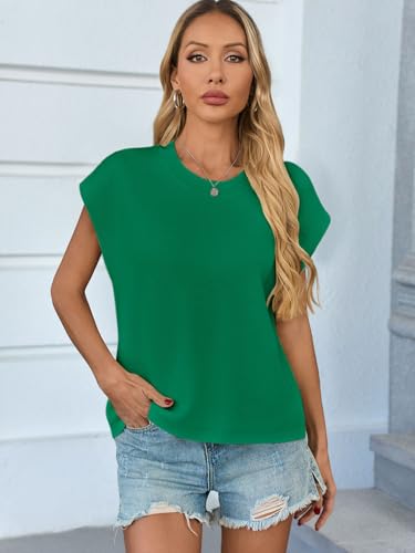 Image of GREAIDEA Womens Sleeveless Sweater Vest Crewneck Cap Sleeve Knit Tops Trendy 2026 Summer Spring Business Casual Shirts