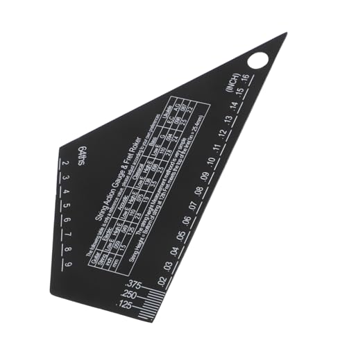 HYTROVE 高精ギターフレットロッカー アコースティックおよびエレキギター用フレットレベリングルーラーと弦高ゲージ 楽器製作者向けのメジャリングツール 持ち運び便利 精密測定 耐久性設計