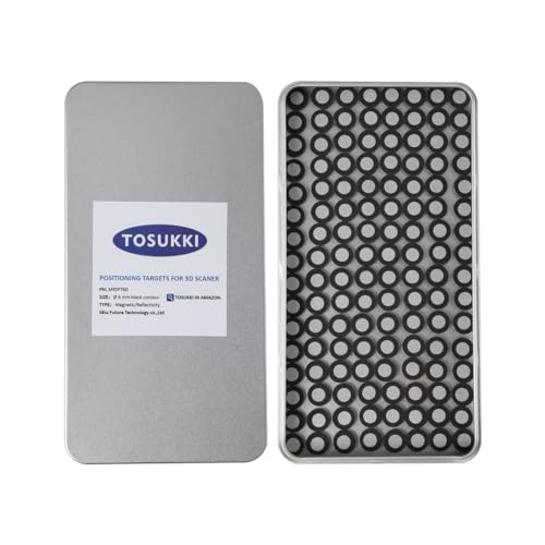 TOSUKKI 6mm Magnetic Positioning Targets with Black Contour for 3D Scaner,3D scanning Markers/Dots/Stickers?Reference Point Markers/Reflection Markers/for 3D Scaning and Optical Tracking