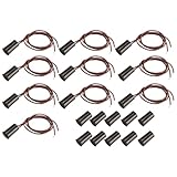 Gutol 10 Stück braune magnetische Sicherheits-Reed-Schalter – Kontaktsensor für Fenster- und Türalarm