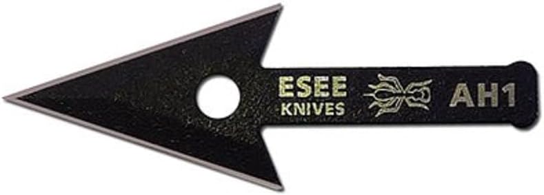 AH1-ARROWHEAD-CS Esee Knives, Arrowhead Fixed Blade Survival Knife, 2 1/2" Spear Pt., Black