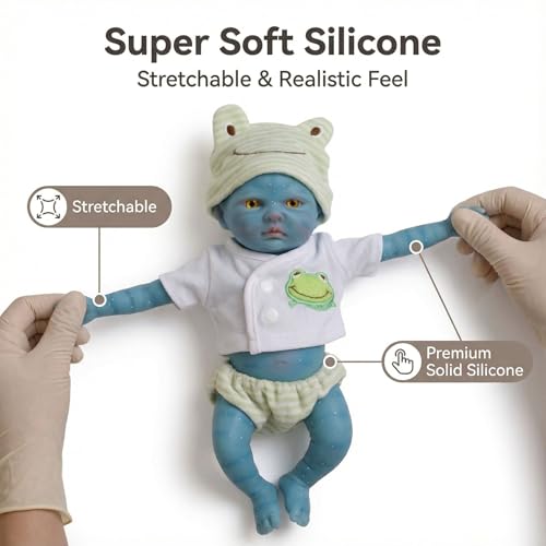 Muñeca Reborn de Silicona Maciza 30 cm Realista miniatura 4