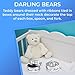 Baby’s First Curl and First Tooth Keepsake Box Collection | Adorable Teddy Bear Designs | Charming Gift | Satin-Lined White Gift Box | 6” Square